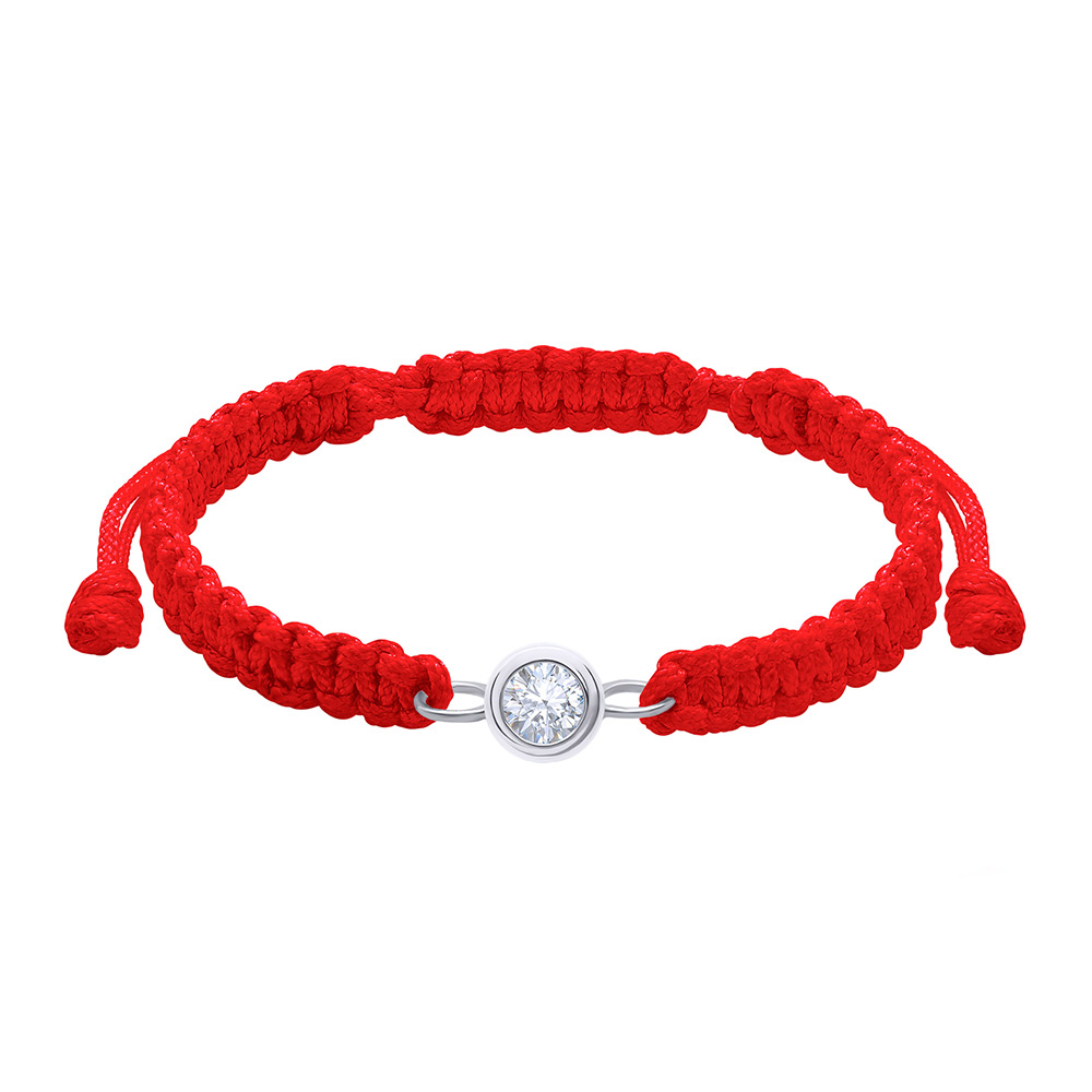 

Браслет плетеный UMa&UMi Камешек Swarovski красний (6210571941488)