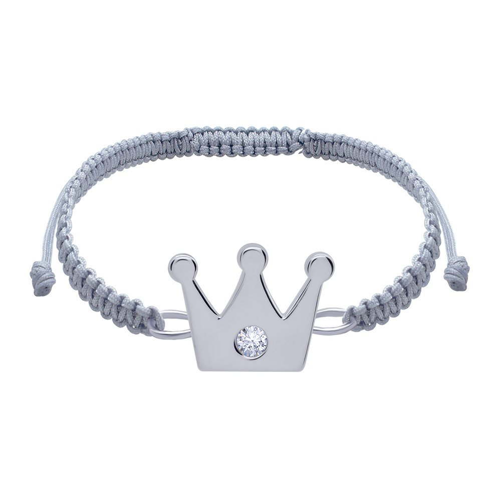 

Браслет плетений UMa&UMi Корона велика Swarovski сріблястий (9251617889149)