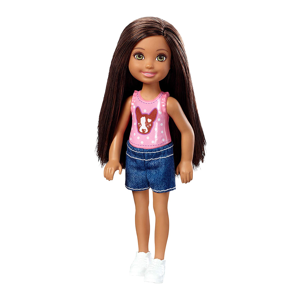 

Кукла Barbie Club Chelsea Шатенка в топе со щенком (DWJ33/DWJ36)