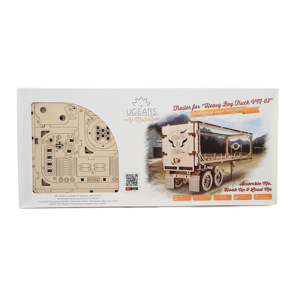 

Механический 3D пазл Ukrainian Gears Полуприцеп для тягача VM-03 (70057)
