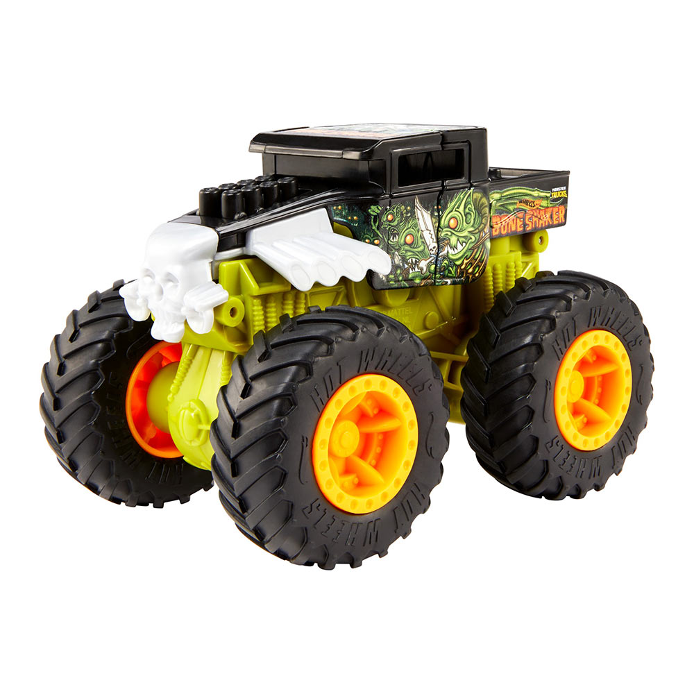 

Машинка Hot Wheels Monster trucks Мощный удар зеленая 1:43 (GCF94/GDR83)