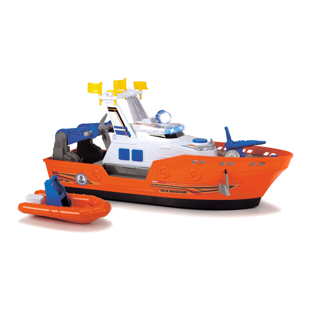 Акція на Набор Dickie toys Action Спасательный катер со шлюпкой водомет со светом и звуком (3308375) від Будинок іграшок