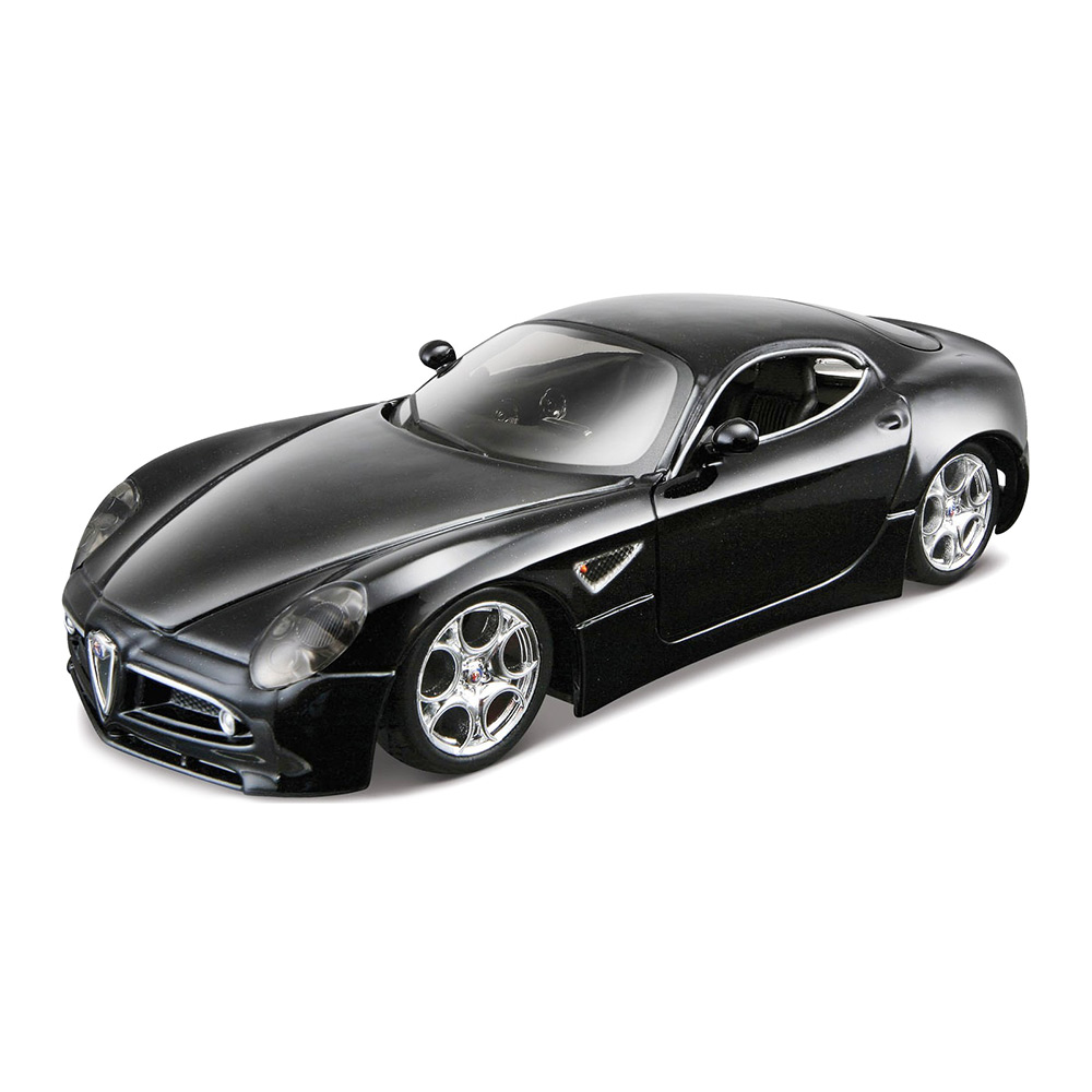 

Автомодель Bburago Alfa 8C competizione 2007 черная металлик металлическая 1:32 (18-43004/18-43004-1)