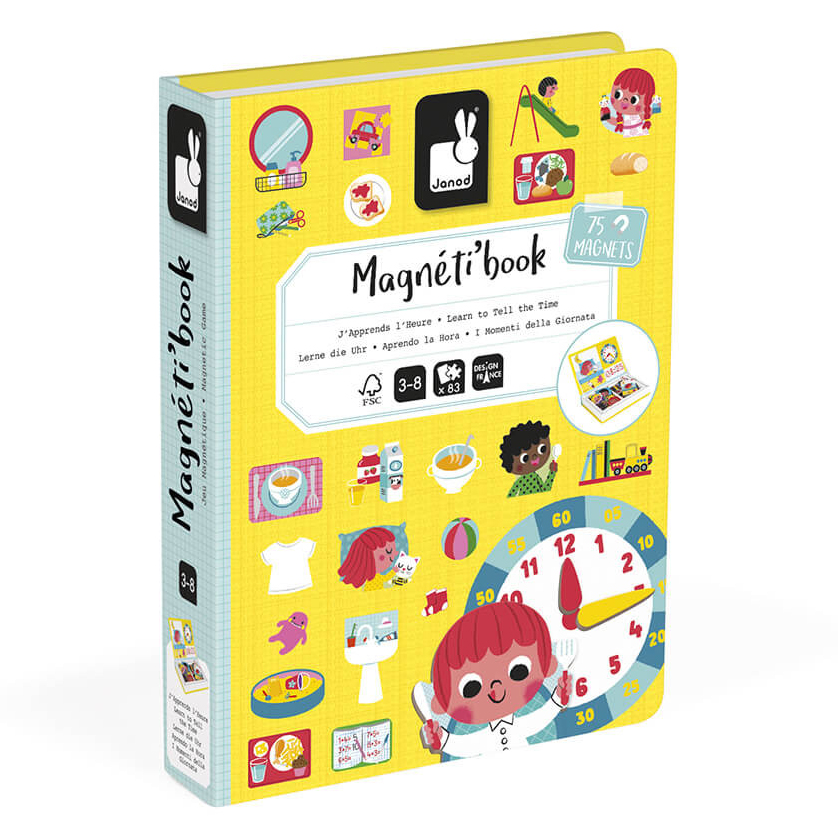 

Магнітна книга Janod Вчимося називати час (J02724)