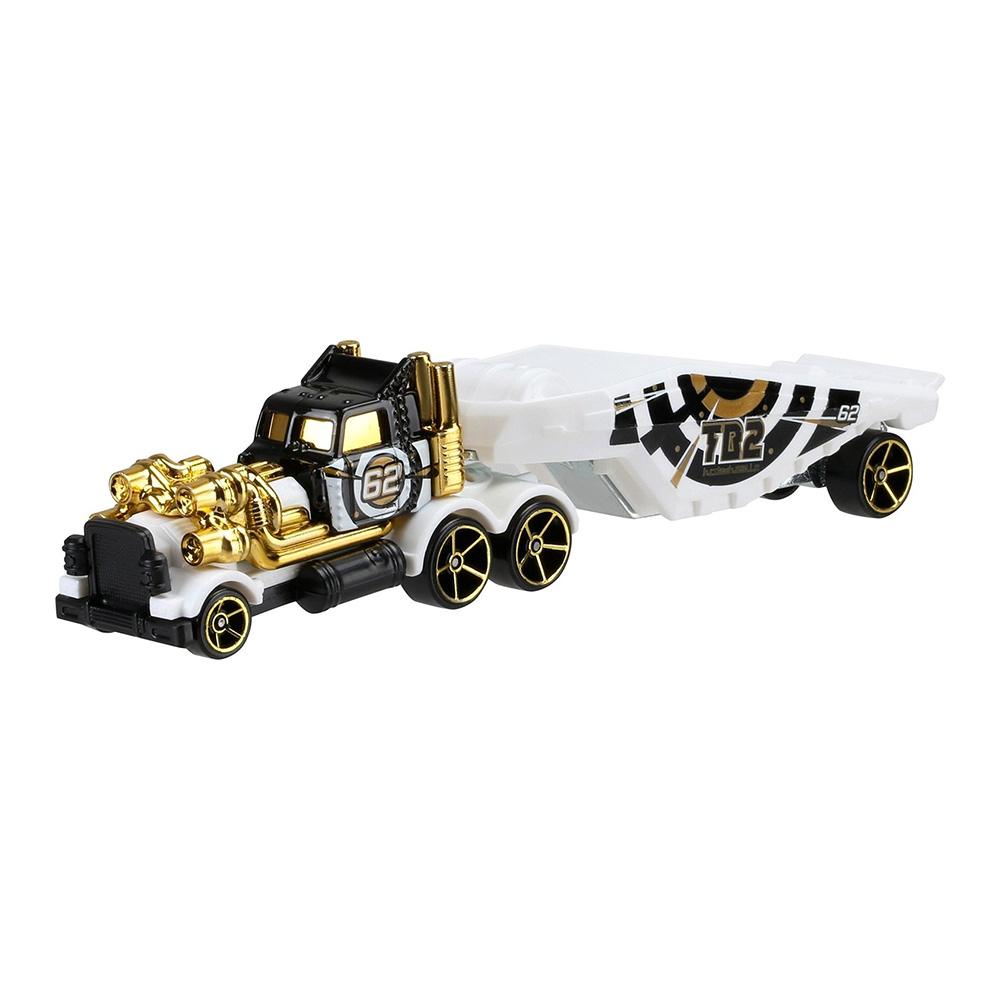 Акція на Вантажівка-трейлер Hot wheels Track stars Золотий турбо звір 1:64 (BFM60/CGJ43) від Будинок іграшок