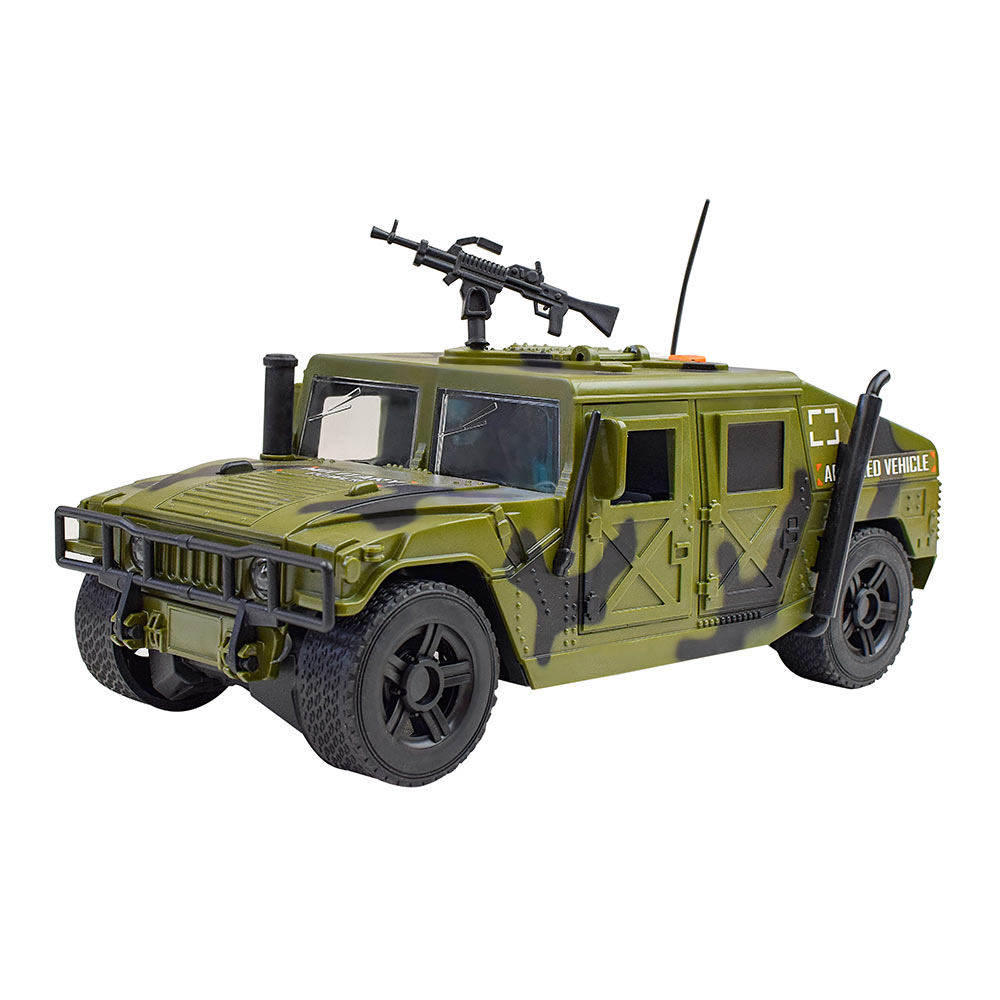 

Автомодель Автопром Военный автомобиль зеленый 1:16 (7910A)