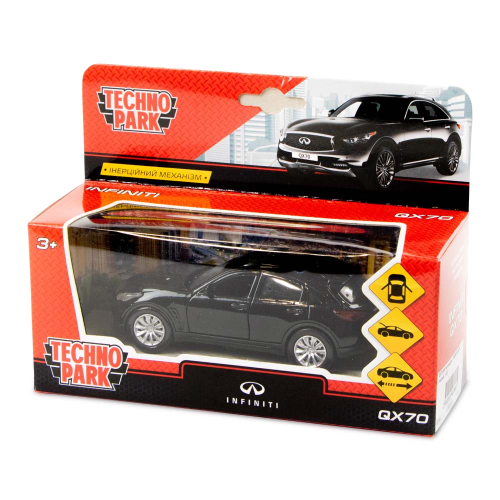 

Машинка Techno park Infiniti QX70 чорна 1:32 (QX70-BK)