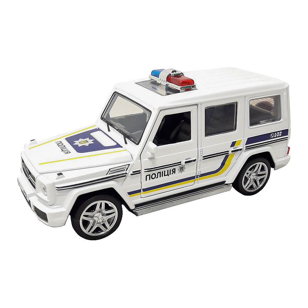 

Автомодель Автопром Mercedes benz G65 Полиция 1:32 металлическая с эффектами (7844-4)