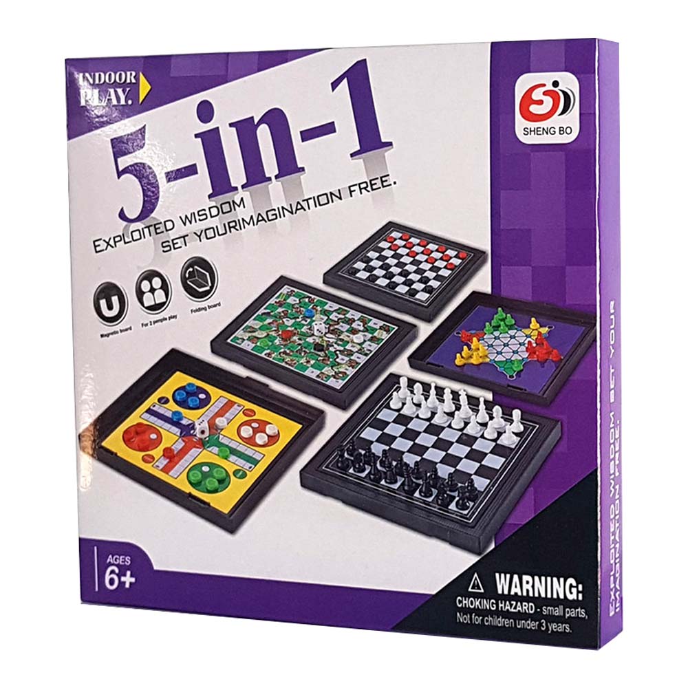 

Настольная игра Qunxing 5 в 1 дорожная версия (S3304)