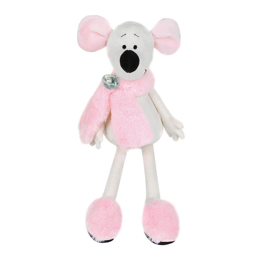 

Мягкая игрушка Maxi toys Мышка Носатик в меховом шарфике и тапочках 23 см (2024407)