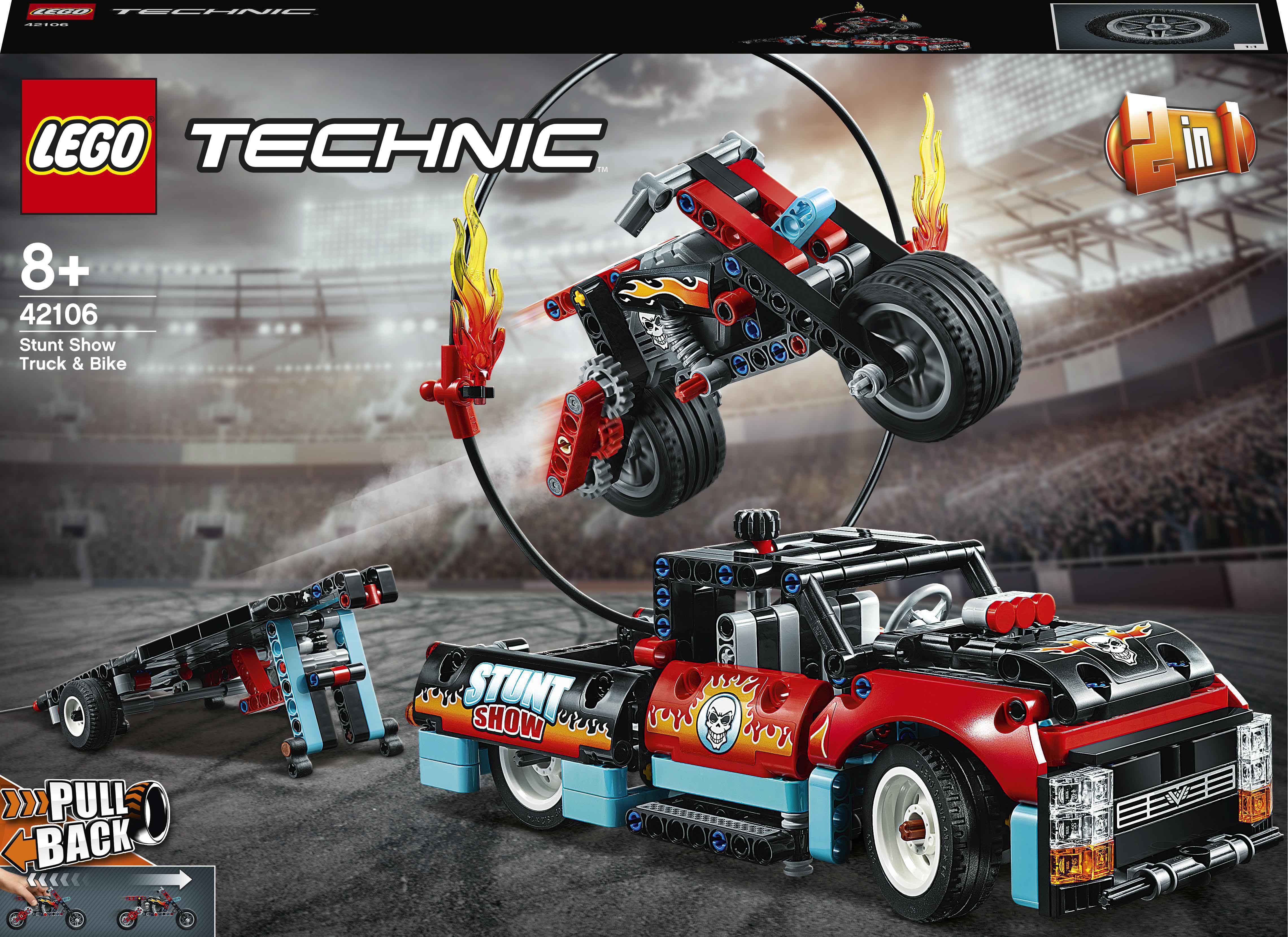 

Конструктор LEGO Technic Шоу трюков на грузовиках и мотоциклах (42106)
