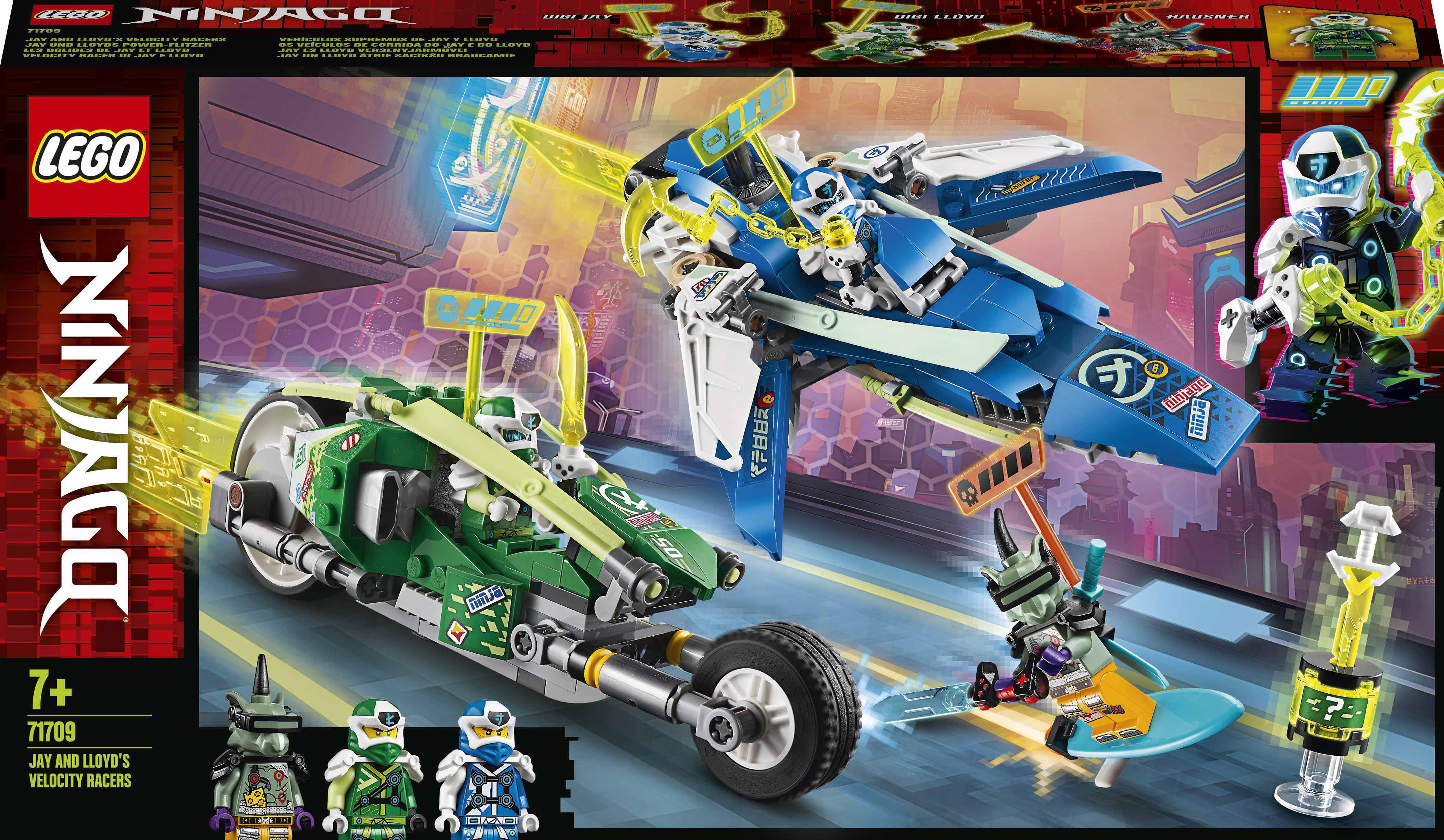 

Конструктор LEGO NINJAGO Скоростные машины Джея и Ллойда (71709)