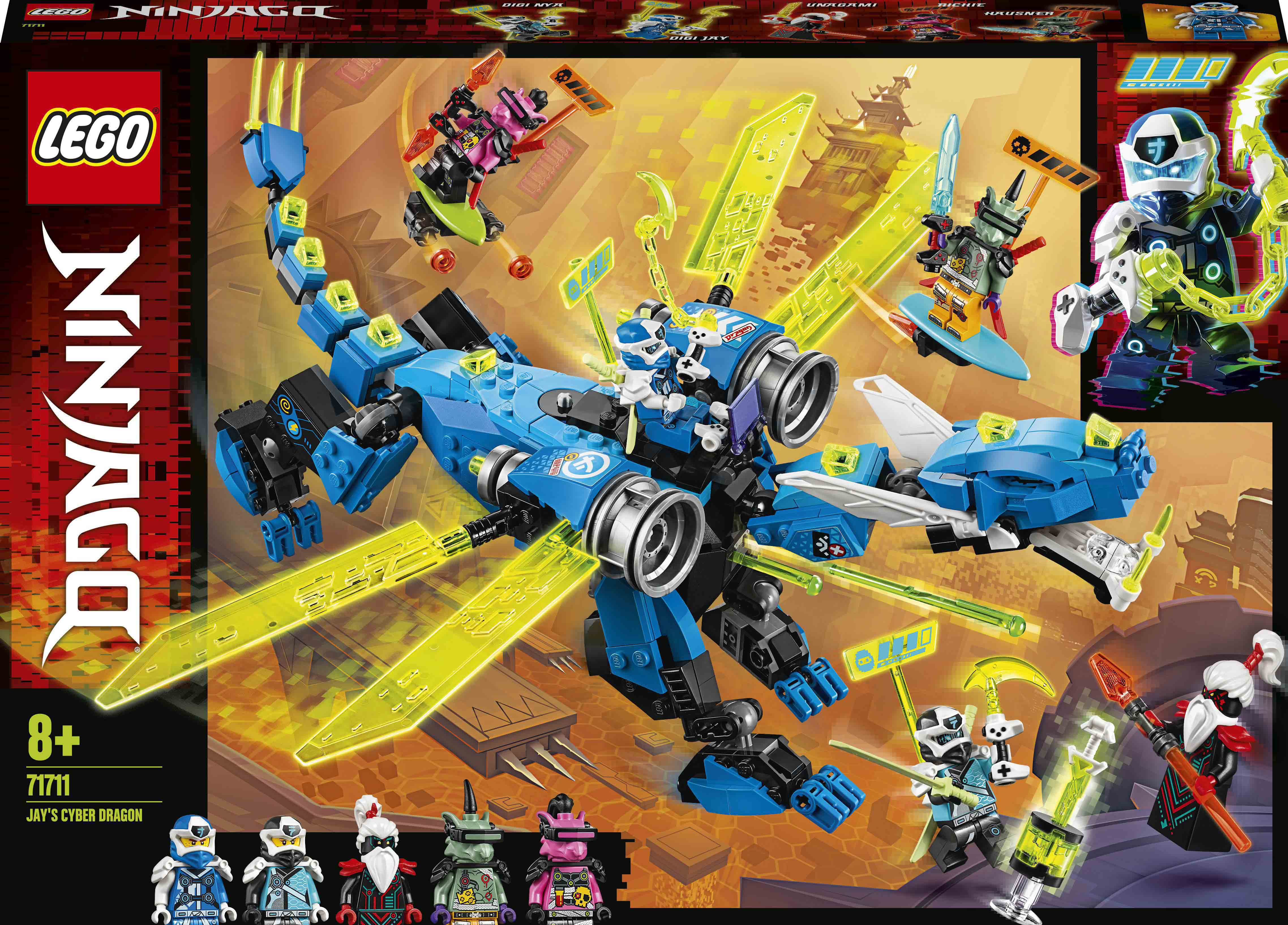 

Конструктор LEGO Ninjago Кибердракон Джея (71711)