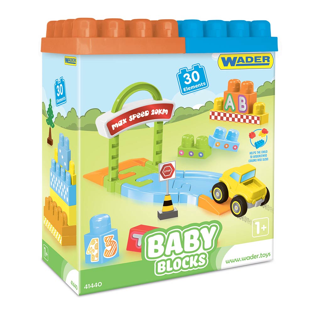 

Конструктор Wader Baby blocks Мої перші кубики 30 елементів (41440)