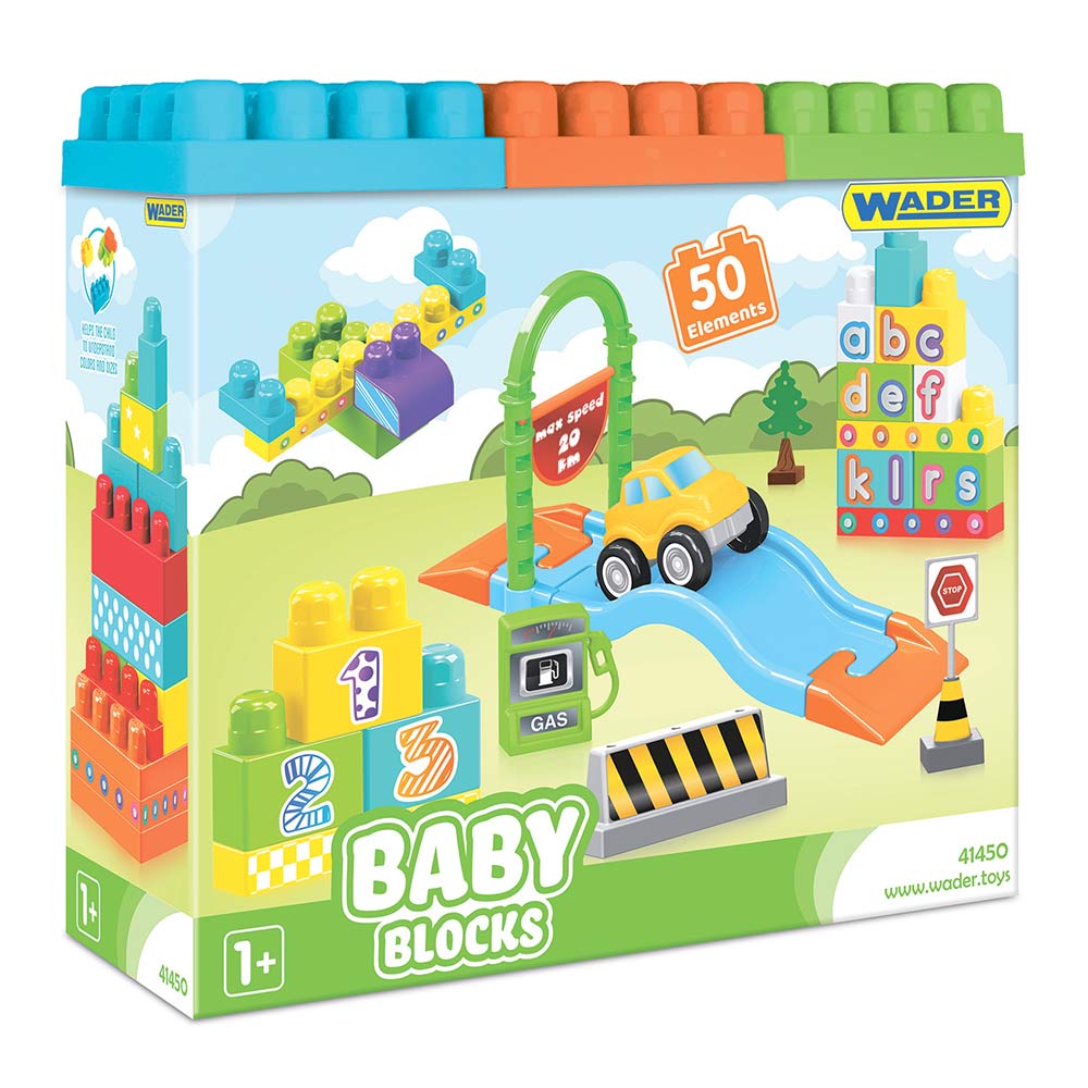 

Конструктор Wader Baby blocks Мої перші кубики 50 елементів (41450)