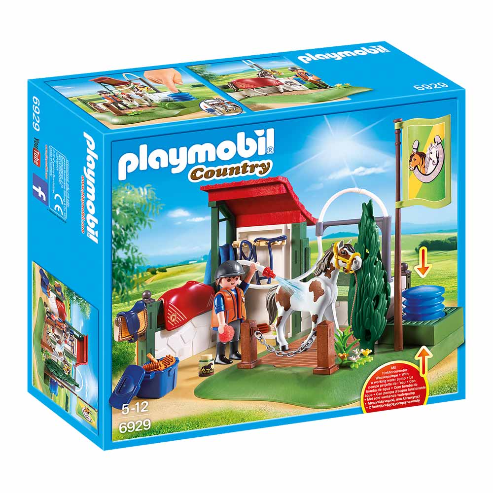 

Конструктор Playmobil Country Лошадиная парикмахерская с водяной помпой (6929)