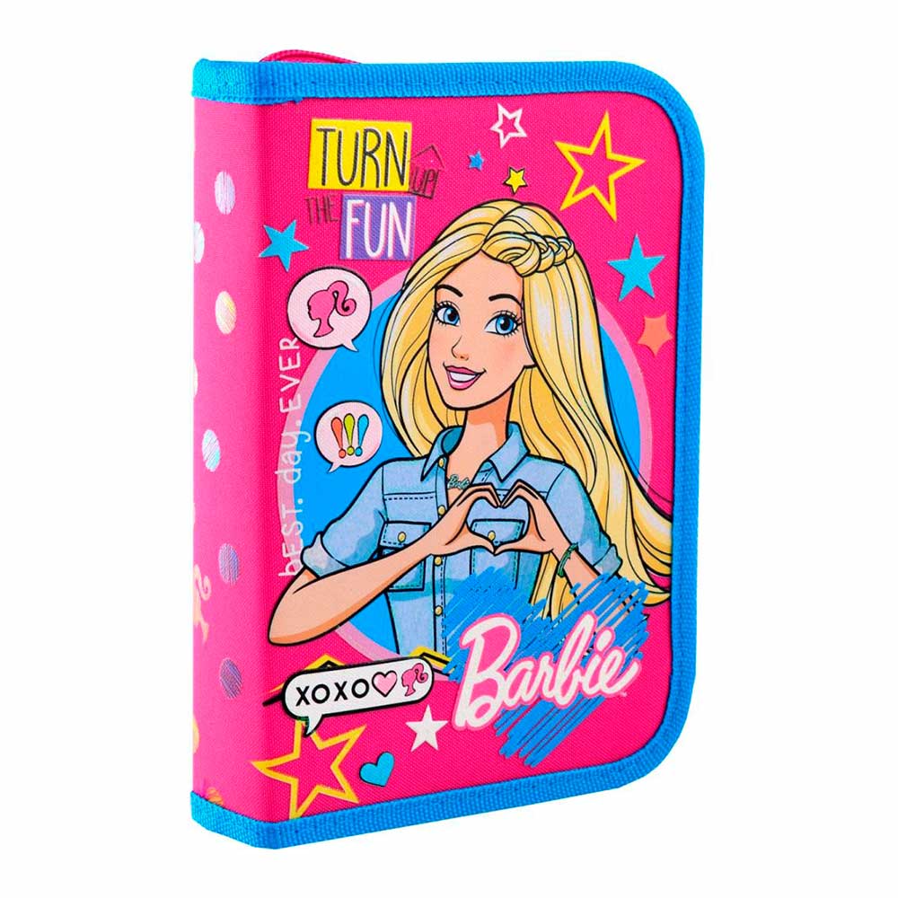 

Пенал 1 Вересня Barbie одинарний з двома клапанами твердий (532196)