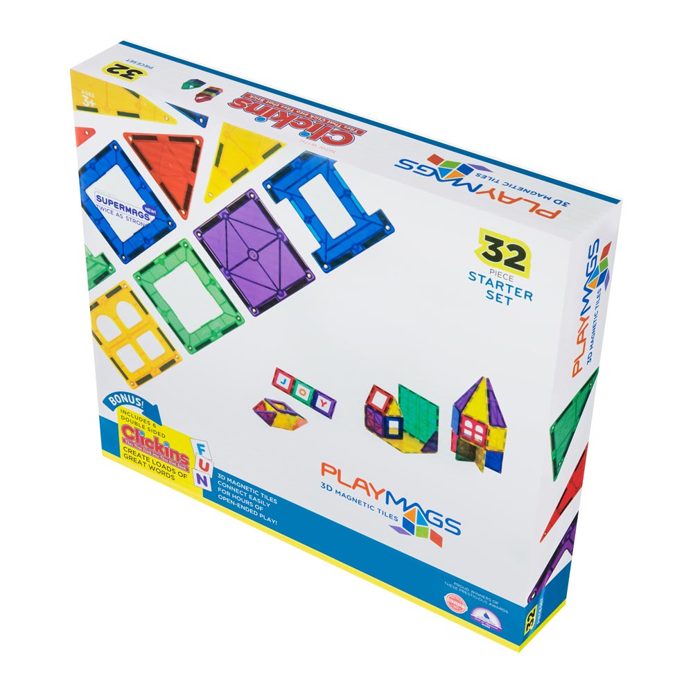 

Конструктор Playmags Магнитный набор 32 элемента (PM165)