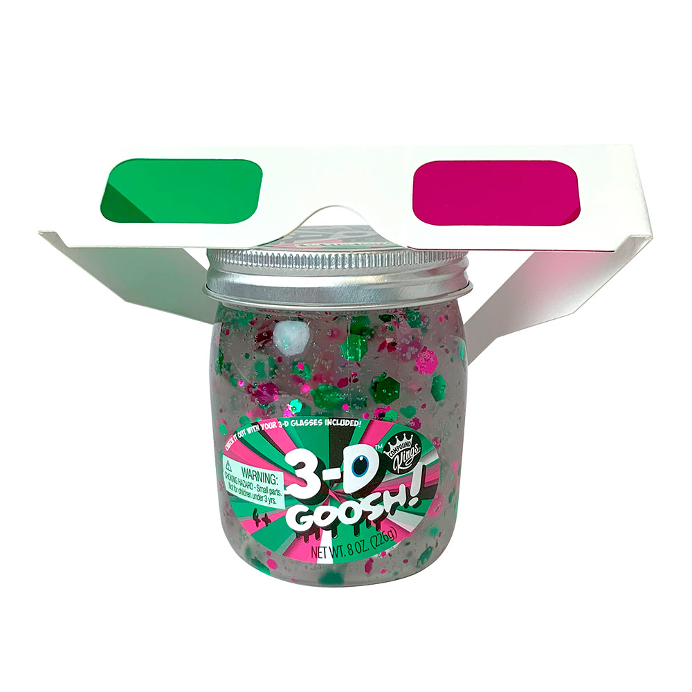

Слайм Compound kings 3D Goosh с очками розово-зеленый 226 г (300116-2)