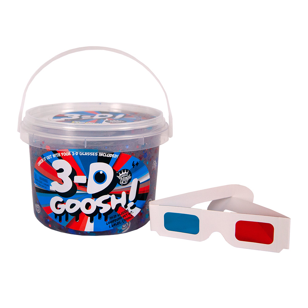 

Слайм Compound kings 3D Goosh з окулярами червоно-блакитний 1200 г (300114-1)