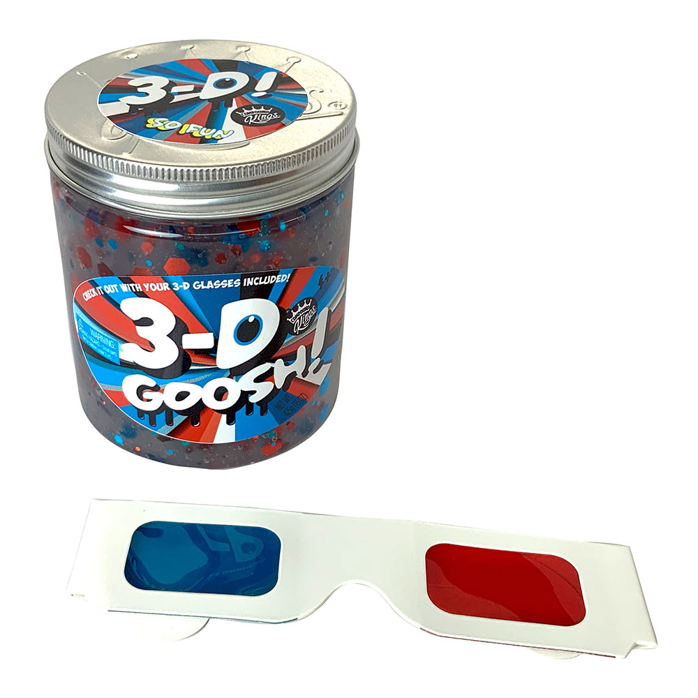

Слайм Compound kings 3D Goosh с очками красно-голубой 425 г (300115-1)