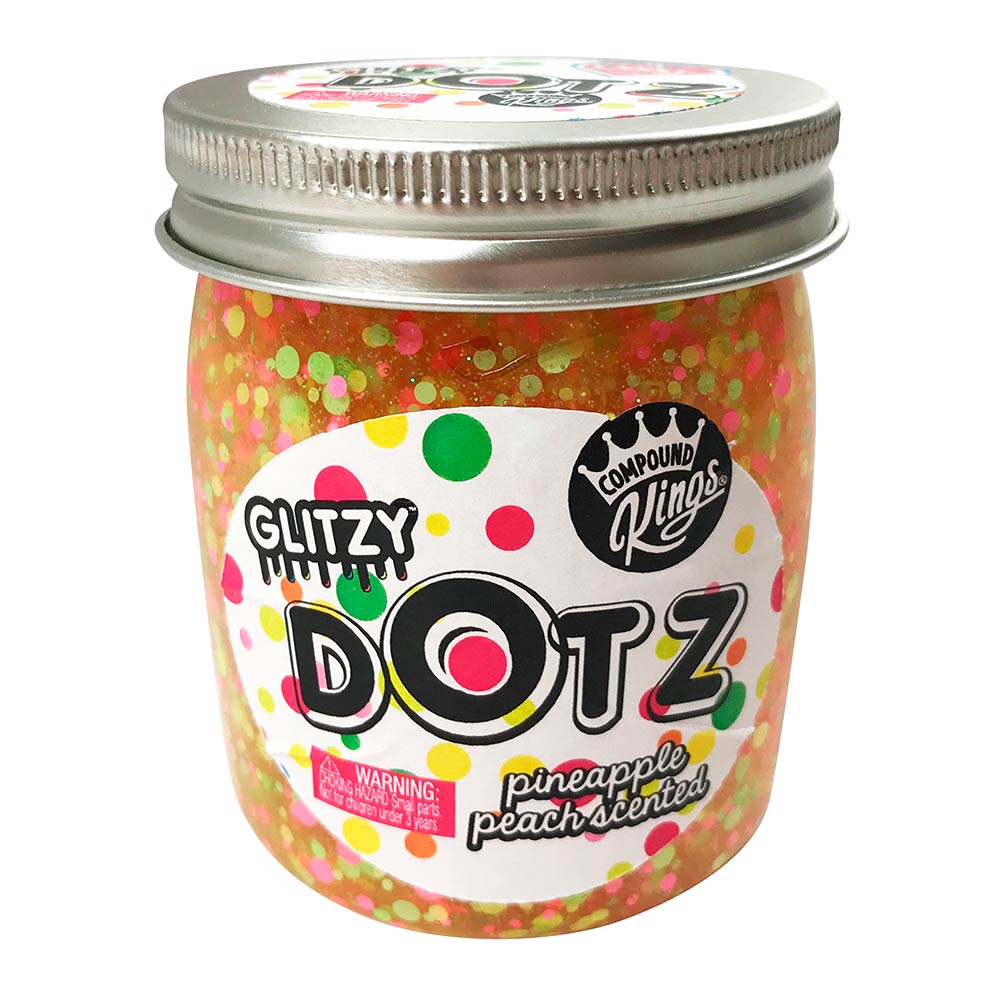 

Слайм Compound kings Glitzy Dotz с ароматом ананас-персик 210 г (300146-3)