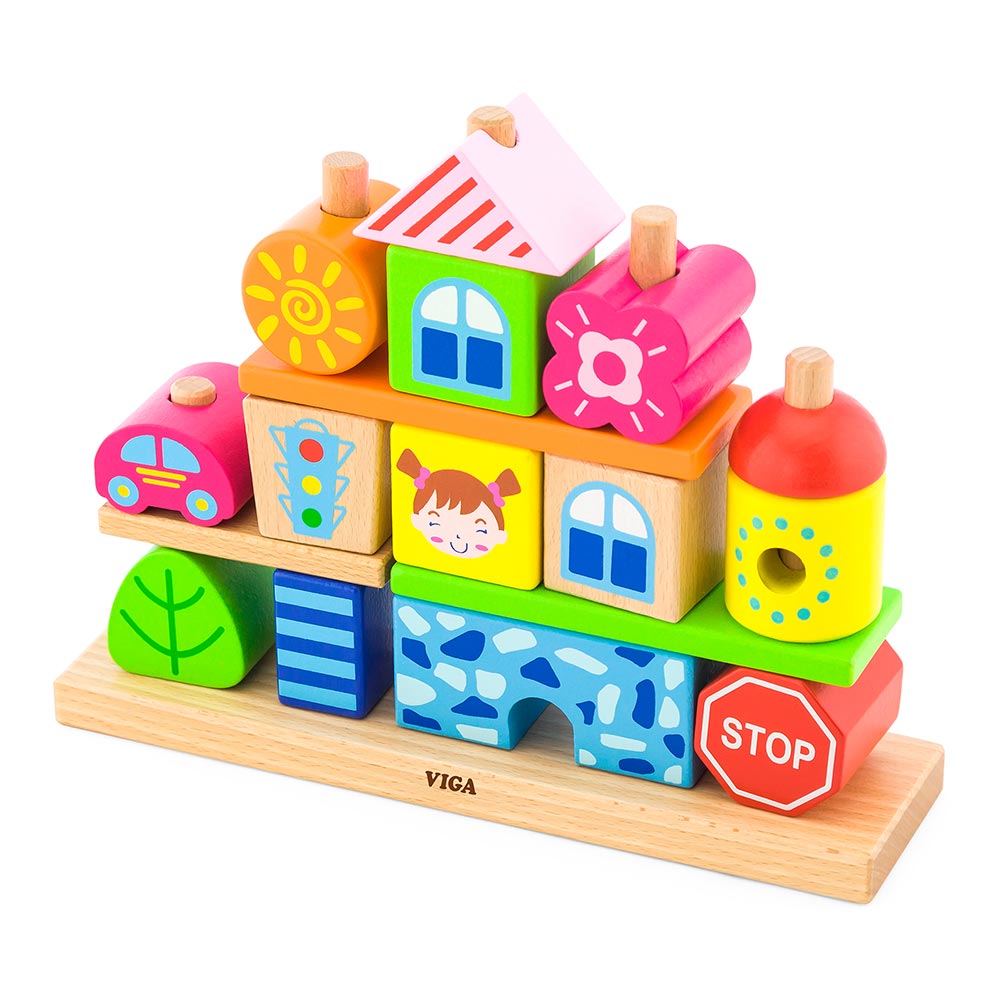 

Кубики Viga Toys Город (50043)