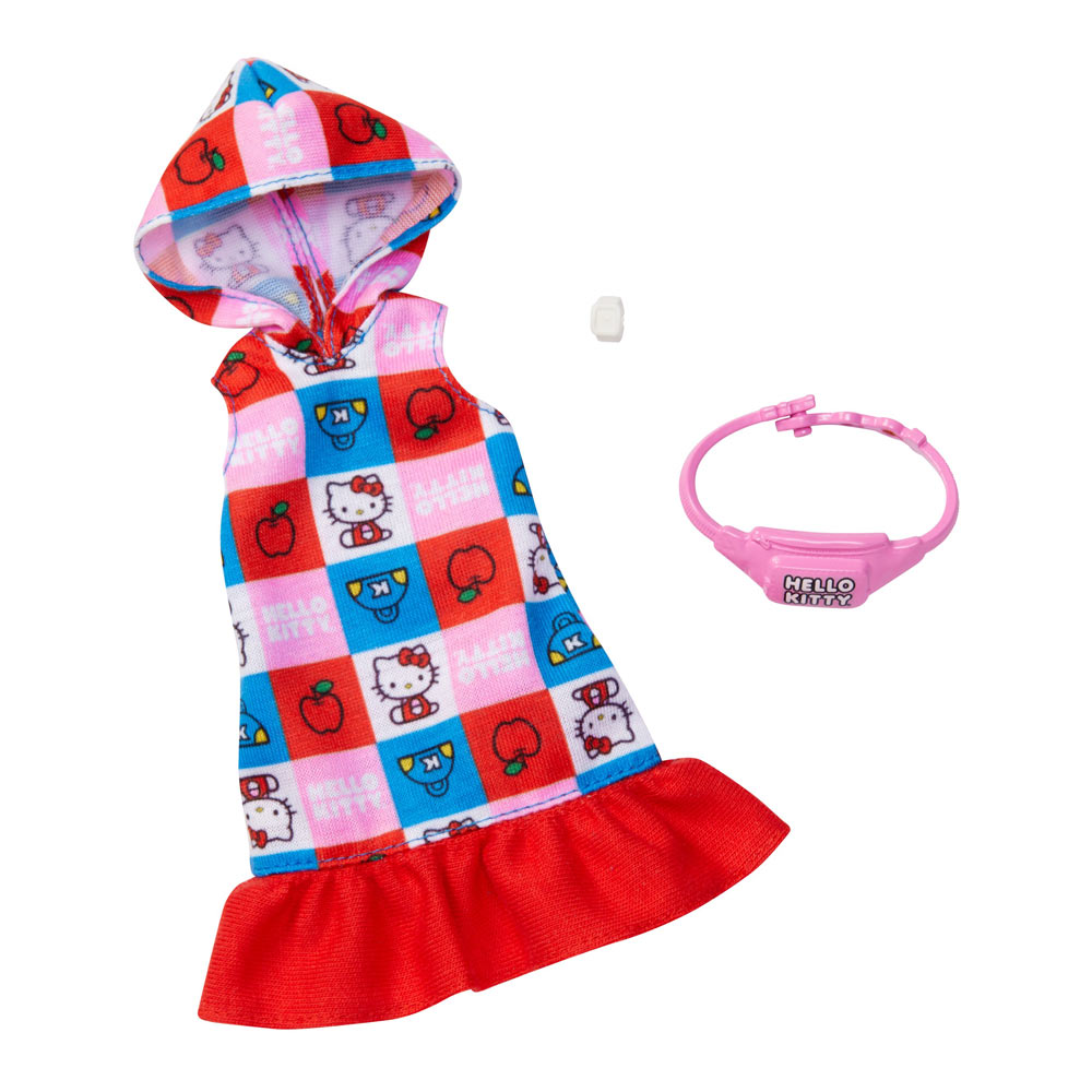 

Одежда Barbie Стильные принты платье с капюшоном Hello Kitty (FYW81/FXK79)