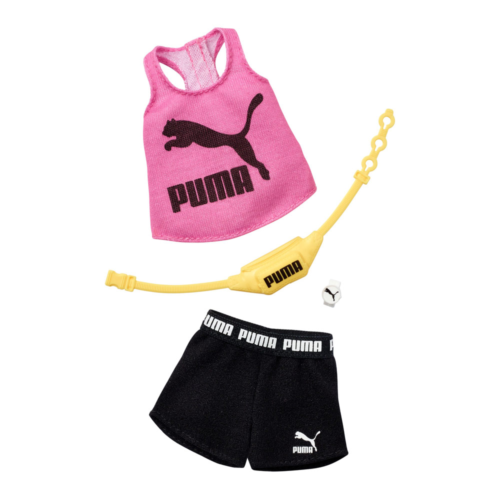 

Одежда Barbie Стильные принты розовая майка Puma и шорты (FYW81/GHX79)