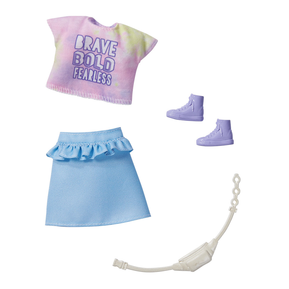 

Одежда Barbie Одень и иди сиреневый топ и юбка (FYW85/GHW86)