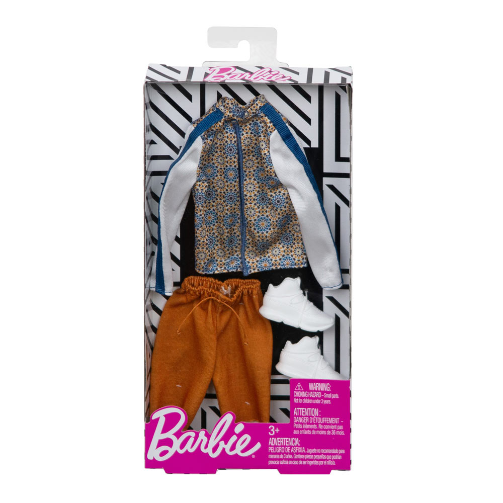 

Одежда Barbie для Кена Одень и иди кофта с рисунком и коричневые шорты (FYW83/FXJ38)