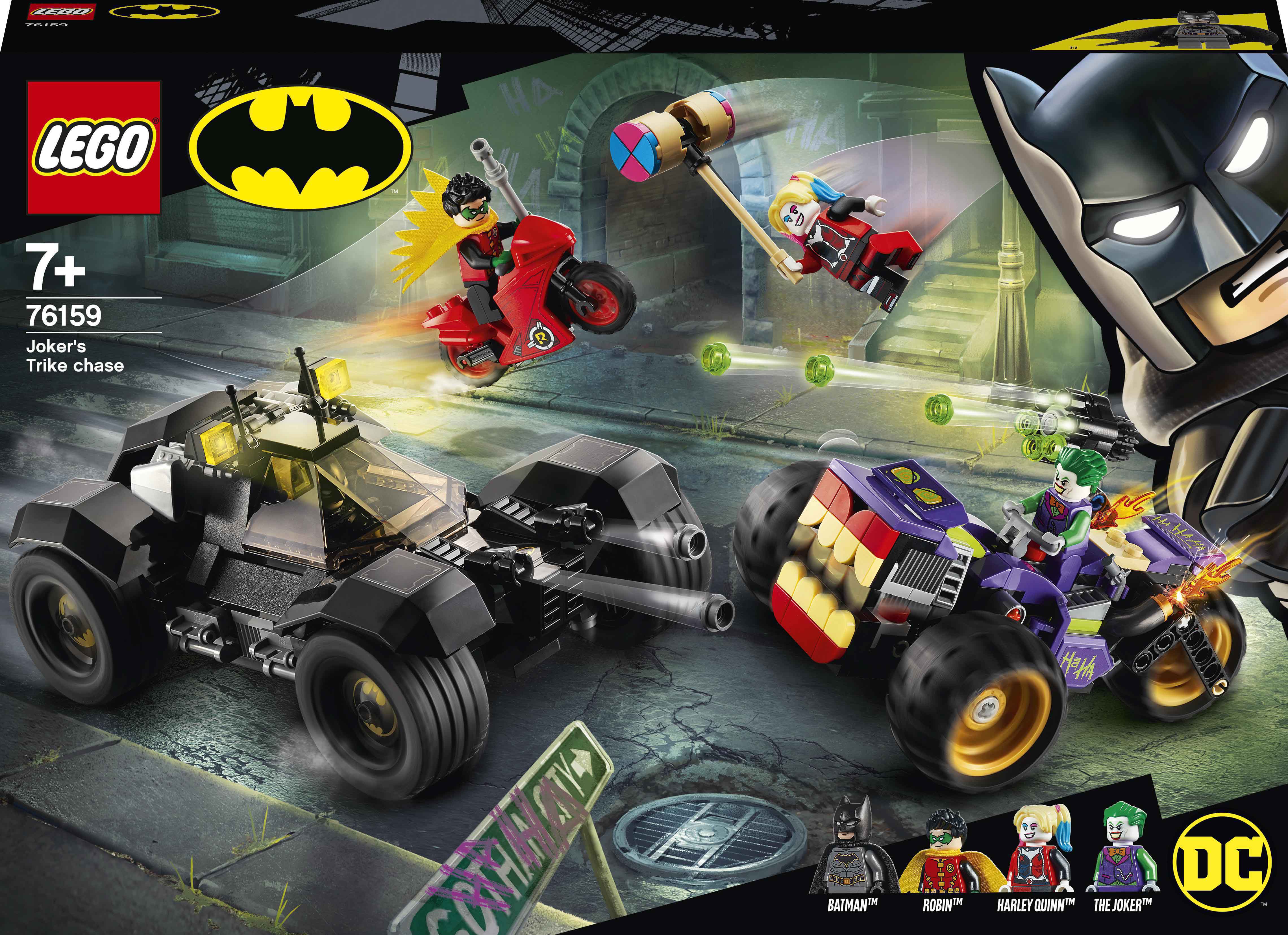 Акция на Конструктор LEGO Super Heroes DC Batman Побег Джокера на трицикле (76159) от Будинок іграшок