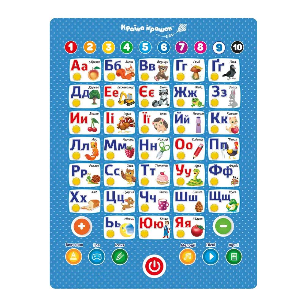 

Интерактивная игрушка Країна іграшок Азбука на украинском (PL-719-58)