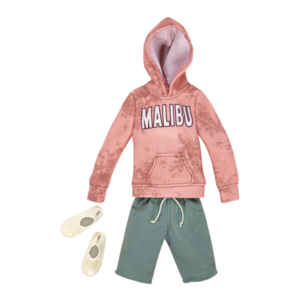 

Одежда Barbie для Кена Одень и иди розовая худи малибу и шорты (FYW83/FKT48)
