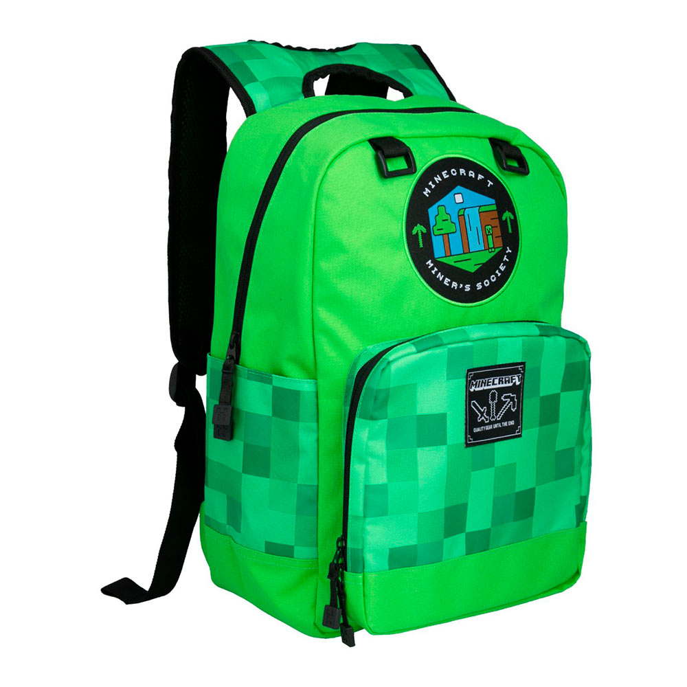 

Рюкзак J!NX Minecraft Шахтерское общество зеленый (JINX-9488)