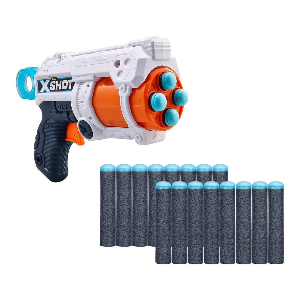 

Игрушечный бластер X-Shot Excel Fury 4 скорострельный 16 патронов (36377Z)