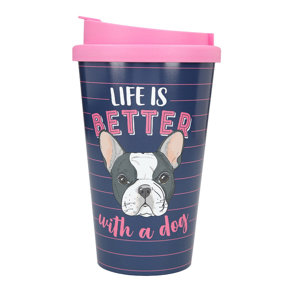 

Склянка Top Model Life is better with a dog 350 мл з кришкою (042180/32)