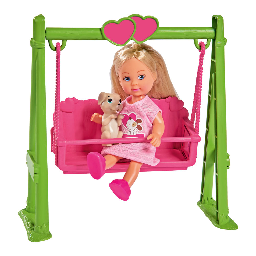 

Лялька Steffi and Evi Love Еві із улюбленцем на гойдалці 12 см (5733443)