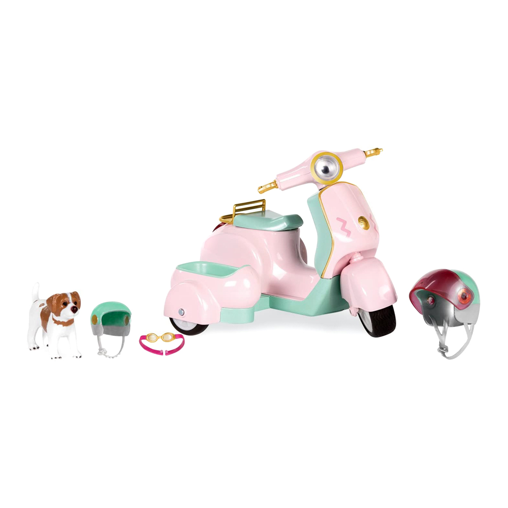 

Игровой набор Lori Мопед с коляской и собачкой с эффектами (LO37034Z)