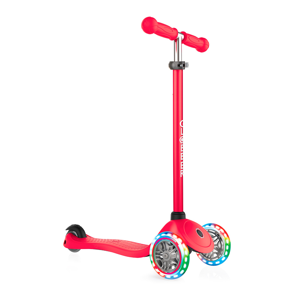 

Самокат Globber Primo Lights красный с подсветкой (423-102-3)