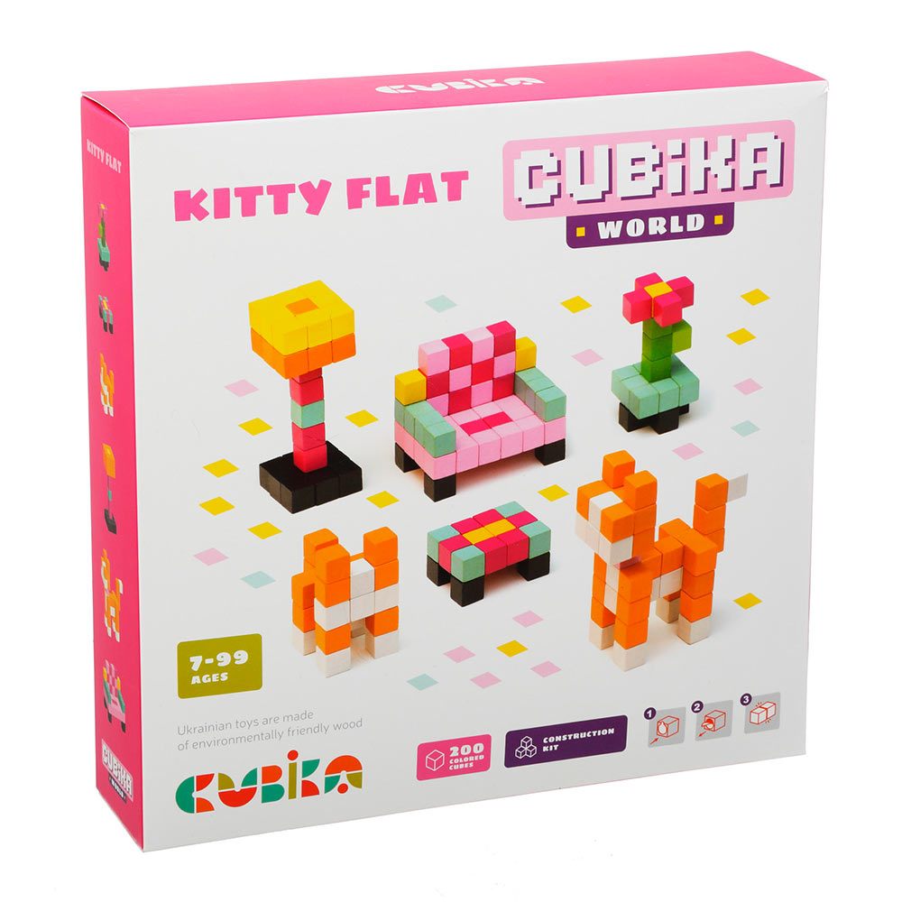 

Дерев'яний конструктор Cubika World Котячий будинок 200 елементів (15313)