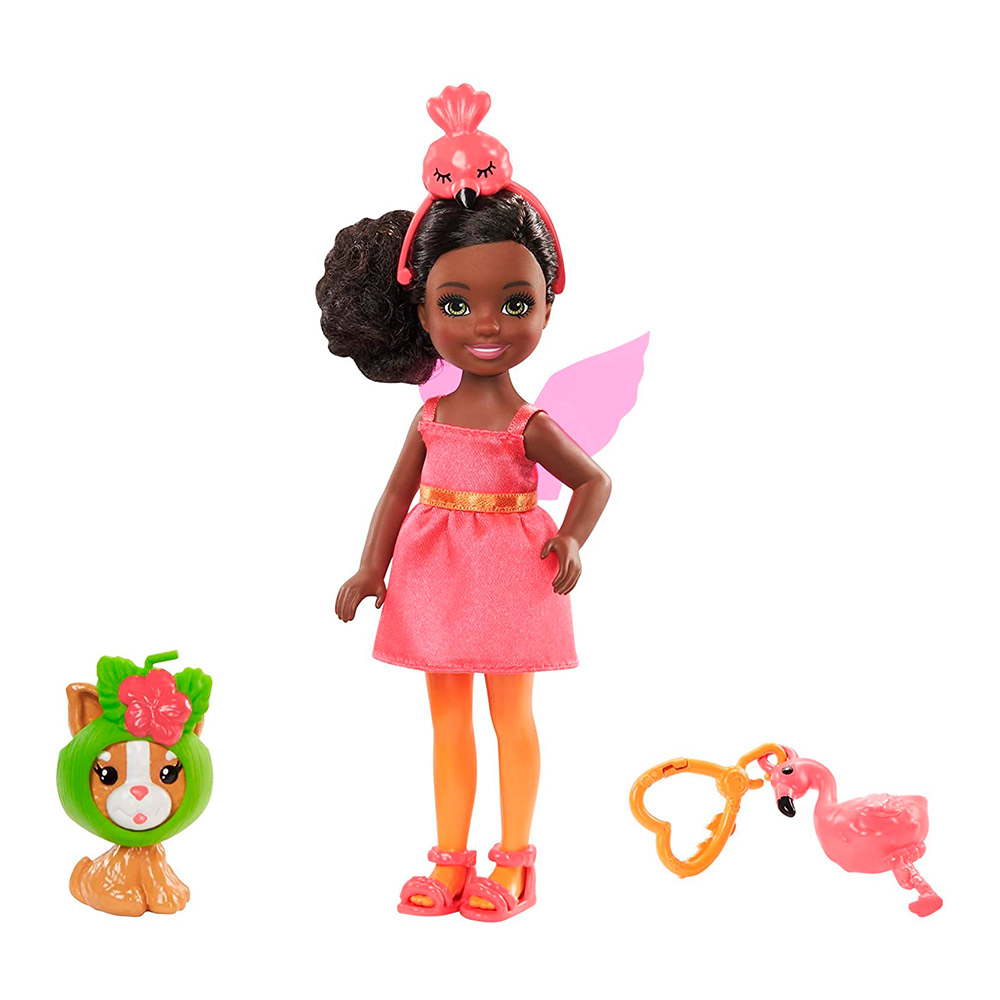 Акція на Лялька Barbie Club Chelsea Казкове вбрання фламінго (GHV69/GJW30) від Будинок іграшок