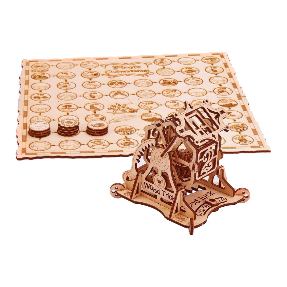 Акция на Механічний 3D пазл Wood Trick Колесо фортуни з настільною грою (4820195190265) от Будинок іграшок