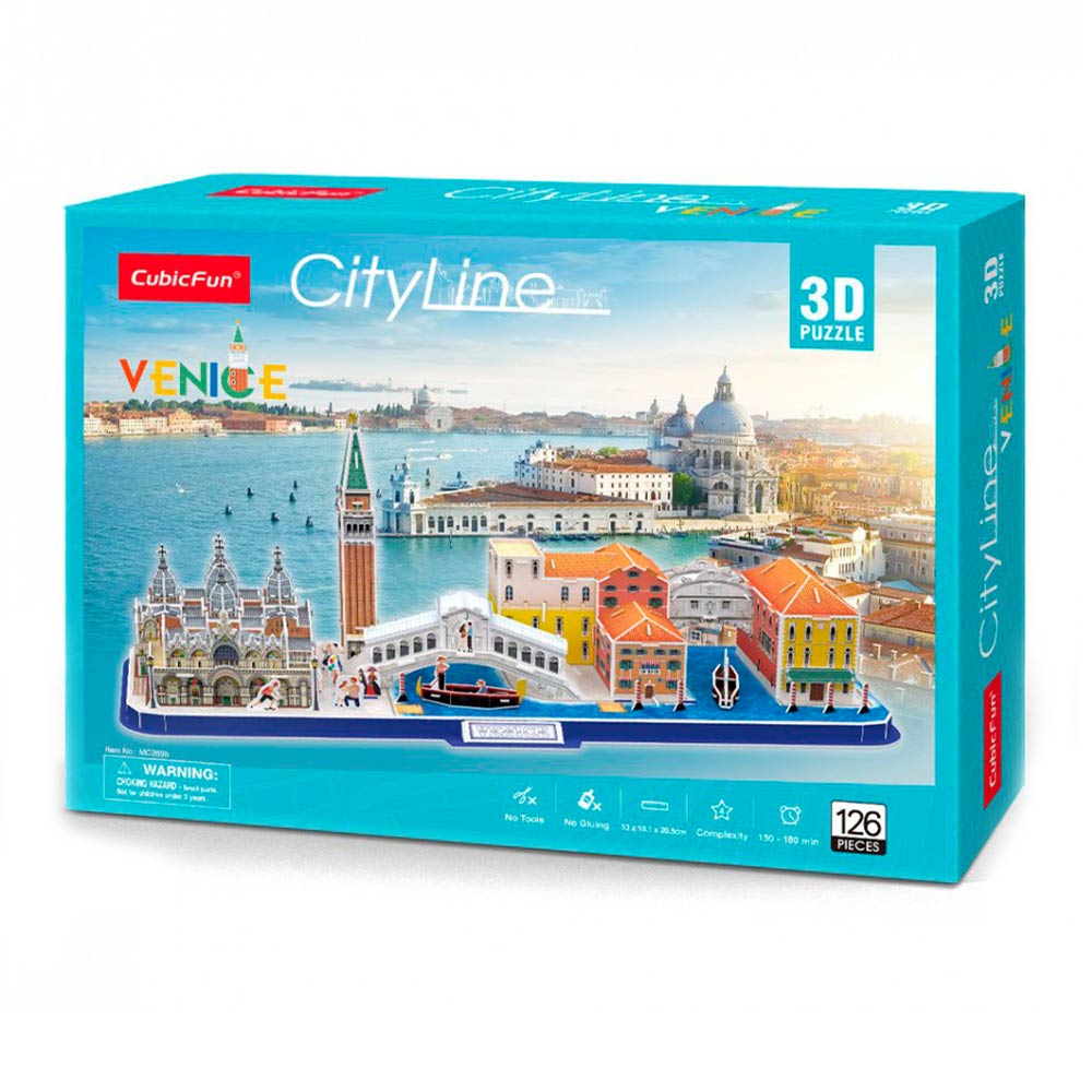 Акція на Тривимірний пазл CubicFun City Line Венеція (MC269h) від Будинок іграшок