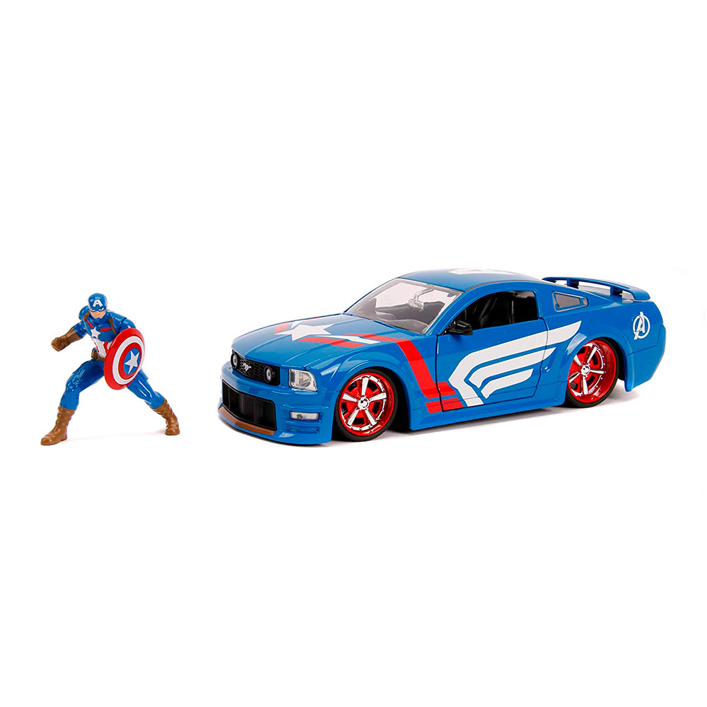 

Машина Jada Мстители Форд Мустанг GT с фигуркой Капитана Америка 1:24 (253225007)