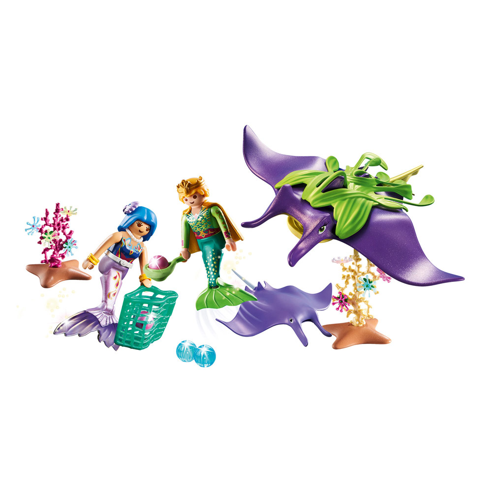 Акція на Конструктор Playmobil Magic Збирачі мушель зі скатом (70099) від Будинок іграшок