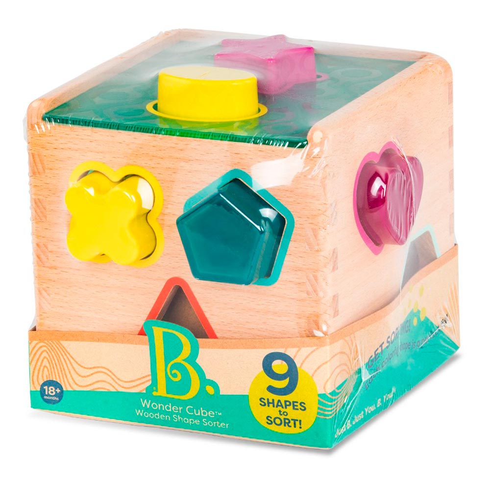 Акция на Сортер Battat Волшебный куб деревянный (BX1763Z) от Будинок іграшок