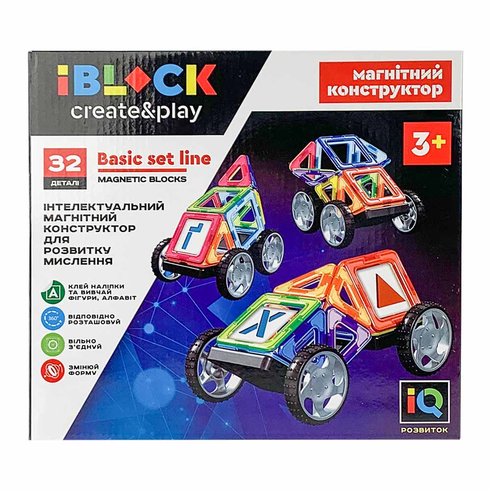

Магнітний конструктор IBLOCK 32 деталі (PL-920-02)