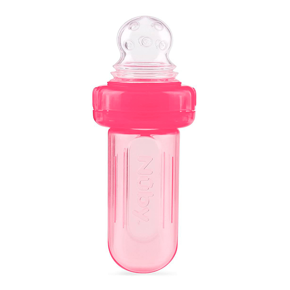

Силіконовий фідер Nuby Easy Squeezy із захисним ковпачком рожевий (5577/5577pnk)