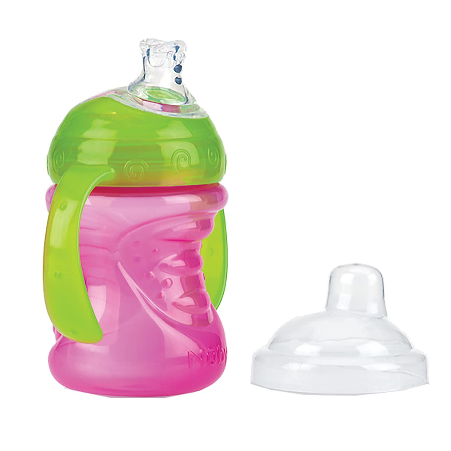 

Поїльник Nuby No Spill з ручками рожевий (NV0404003/NV0404003pnk)